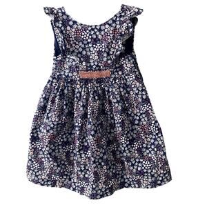 Sergent Major Ruffle Floral Dress - Blue - 4